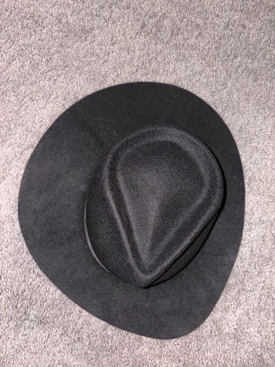 SIMONE I SMITH Moody Monday Harmony  Black Fedora Hat Size M 7.25